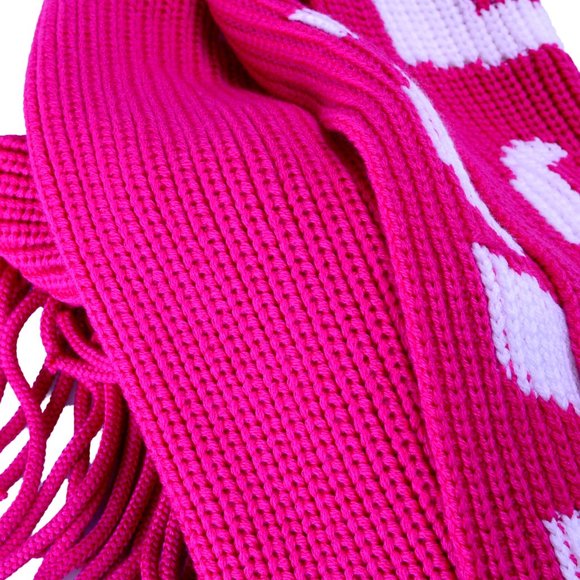 Versace Unisex Heavy Knitted Multi-Color Logo Print 100  Versace Unisex Heavy Knitted Multi-Color Logo Print 100% Wool Scarf
